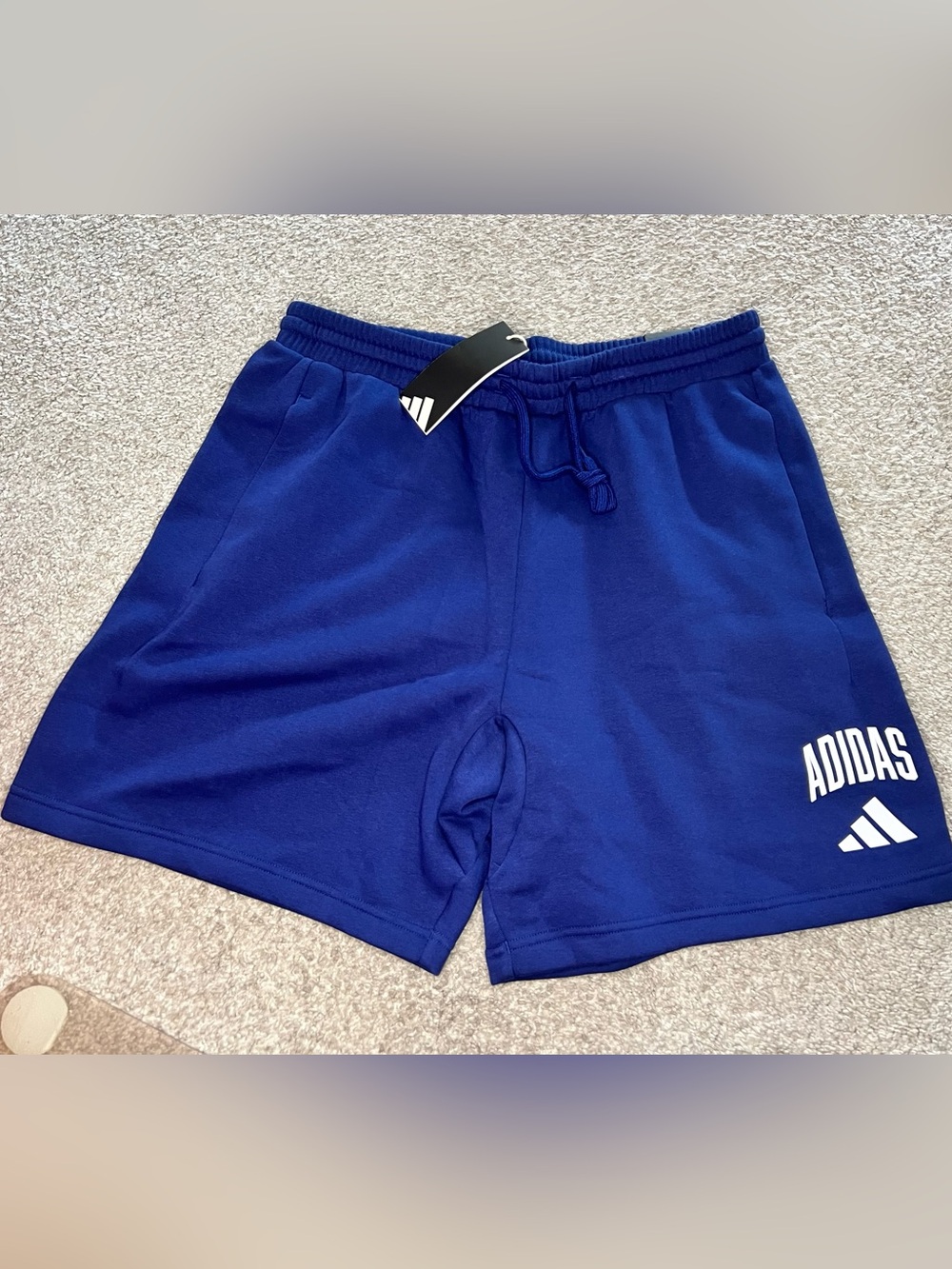 Adidas Royal Blue Athletic Drawstring Shorts